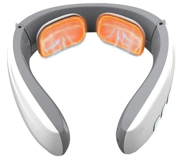 Masajeador Cervical Electro Estimulador Recargable Terapia Blanco