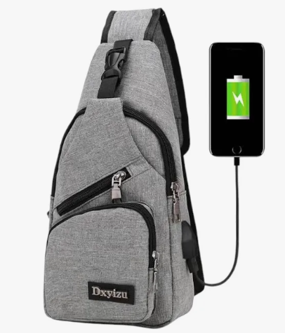 Bandolera con cargador para celular