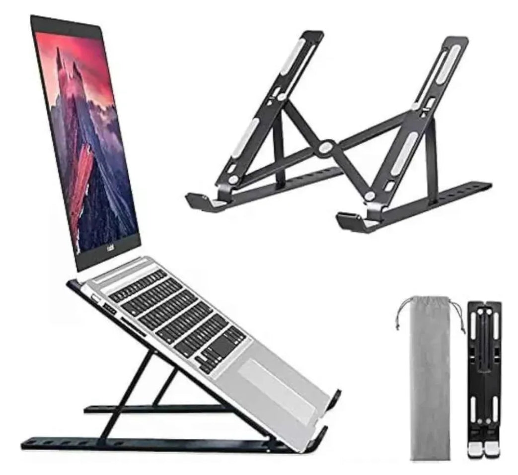Base Metálica Plegable Para Laptop Portátil Soporte De Mesa