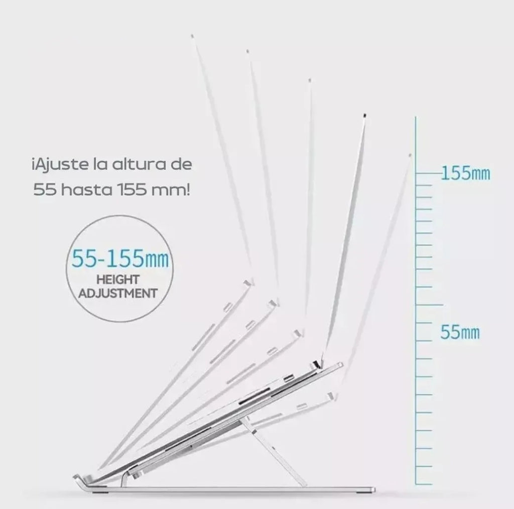 Base Metálica Plegable Para Laptop Portátil Soporte De Mesa