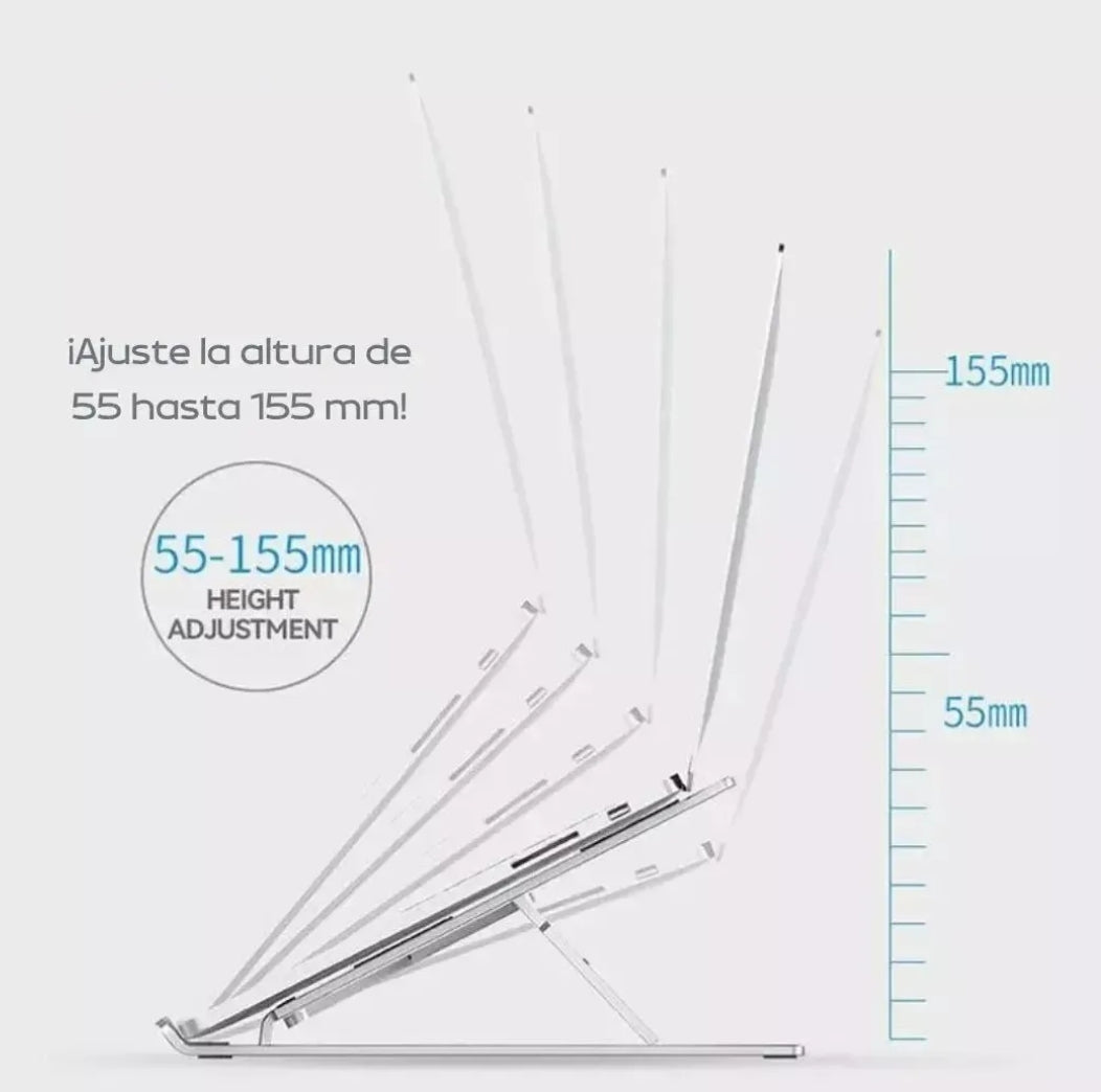 Base Metálica Plegable Para Laptop Portátil Soporte De Mesa