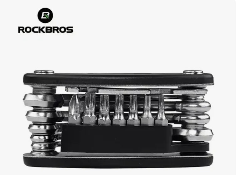Multiherramienta 16 En 1 Portátil Bicicletas Mtb Rockbros Negro