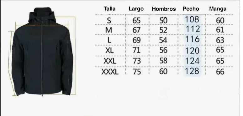 Chaqueta Táctica Impermeable Militar Motorizado Resistente