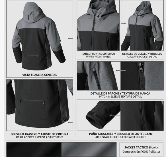 Chaqueta Táctica Impermeable Escolta Motorizado