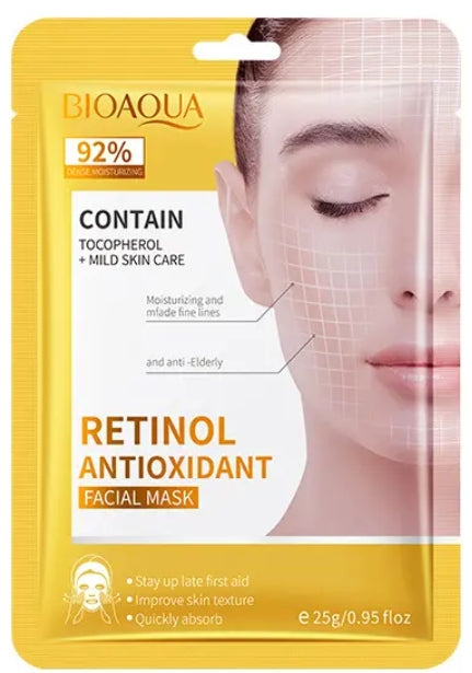 X15 Mascarilla Facial, Colágeno, Ácido Hialurónico, Retinol