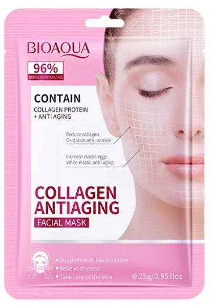 X15 Mascarilla Facial, Colágeno, Ácido Hialurónico, Retinol
