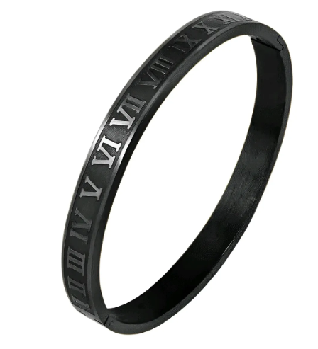 Pulsera Caballero Brazalete Números Romanos Acero Militar