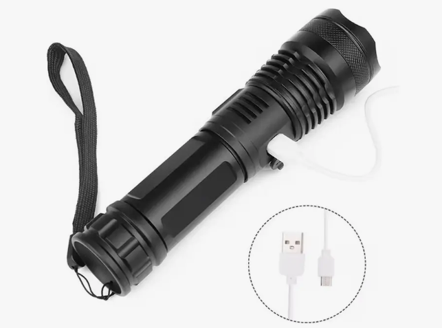 Linterna Led Táctica De Largo Alcance Recargable