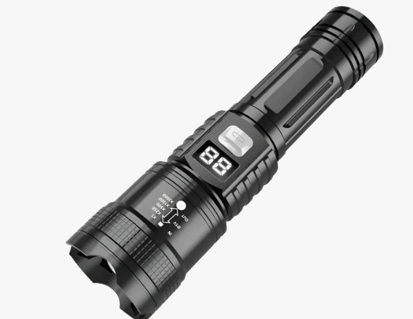 Linterna Tactica T108 Led Zoom Recargable Usb-c Digital