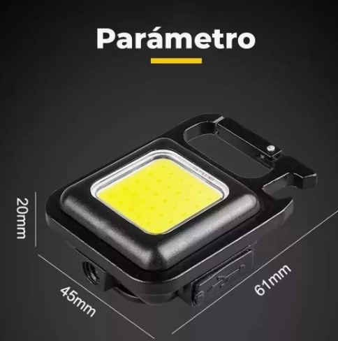 Luz Led Linterna Recargable Estilo Llavero Multifuncional