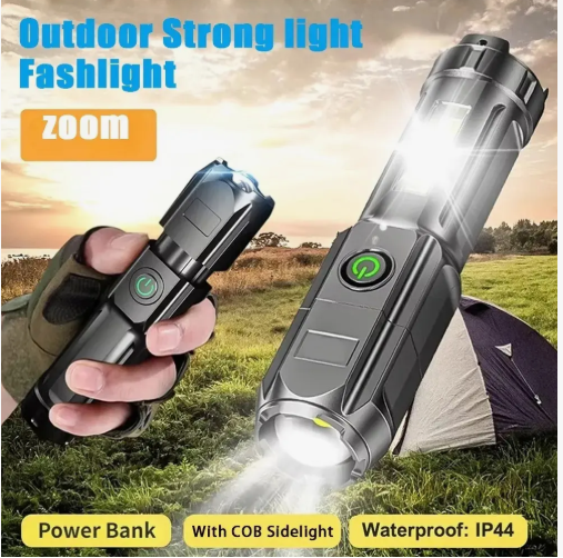 Linterna Táctica Led 4 Modos Usb Zoom Recargable