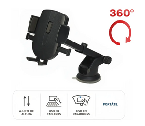 Porta Celular Teléfono Para Carro 360 Grado Base Con Chupón