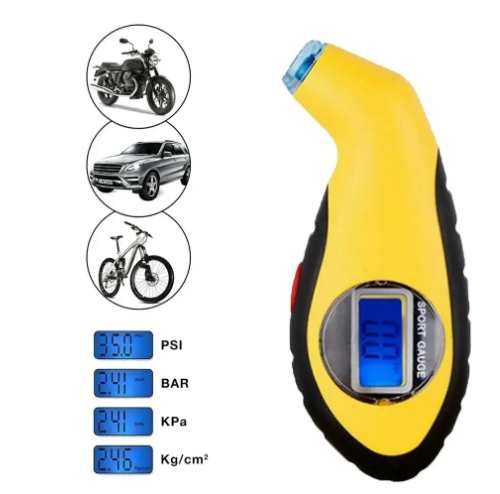 Medidor Presion Aire Digital Caucho Carro Moto Bicicleta