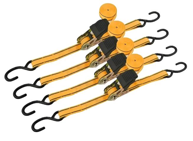 Cinta Cincha Rachet Para Carga 25mm X 5m 4 Pcs Tolsen