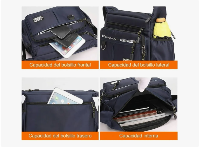 Bolso Bandolero Cruzado Táctico Hombre Impermeable