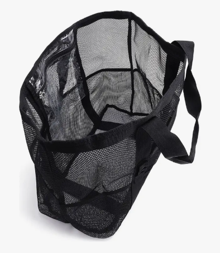 Bolso Playero Tipo Malla Con Bolsillo Impermeable