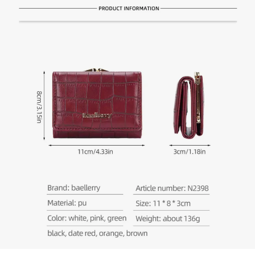 Billetera Baellerry N2398 Con Monedero De Cuero Dama