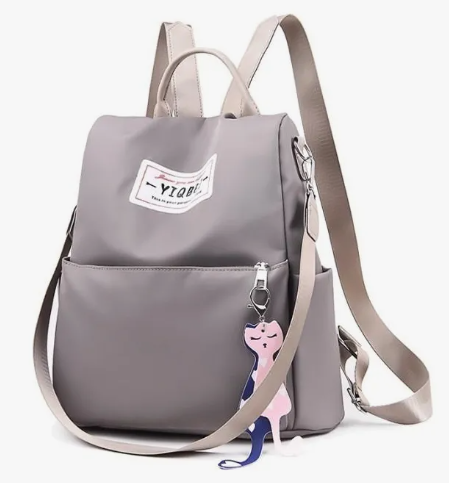 Bolso Morral Universitario Nylon Antirrobo Para Dama Llavero