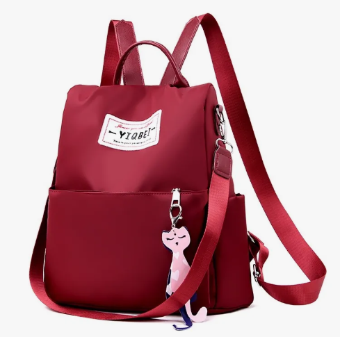 Bolso Morral Universitario Nylon Antirrobo Para Dama Llavero