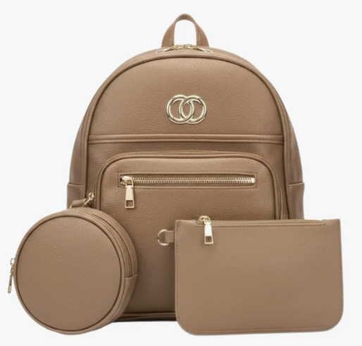 Bolso Bandolero Morral Mochila Set 3 Cuero Sintetico