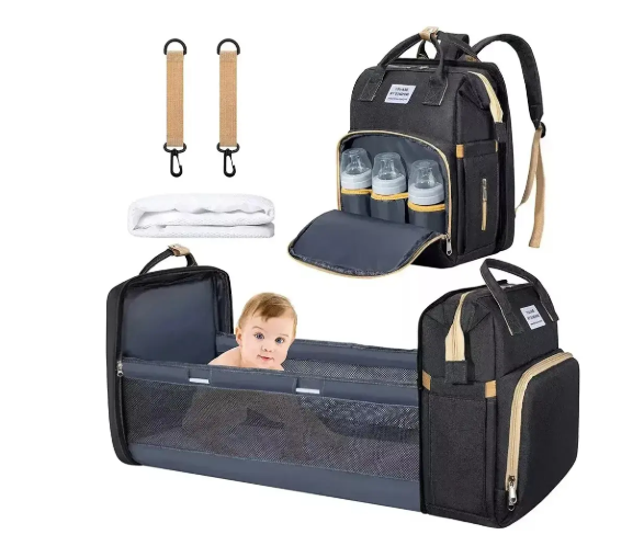 Bolso Pañalera Cambiador Cuna Corral Multifuncional