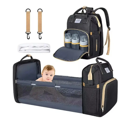 Bolso Pañalera Cambiador Cuna Corral Multifuncional