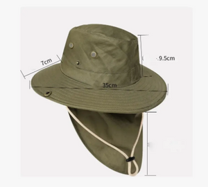 Sombrero Safari Protección Uv Solar Cuello Solapa