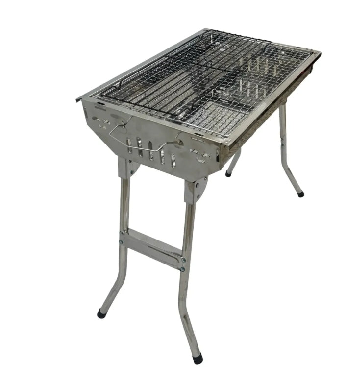 Parrillera Grill Portátil Acero Inoxidable Plegable Playa