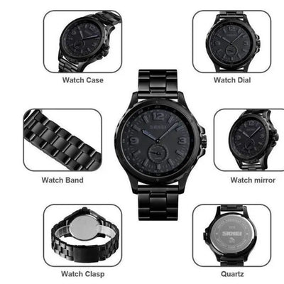 Reloj Acero Skmei 1513 Caballeros Black