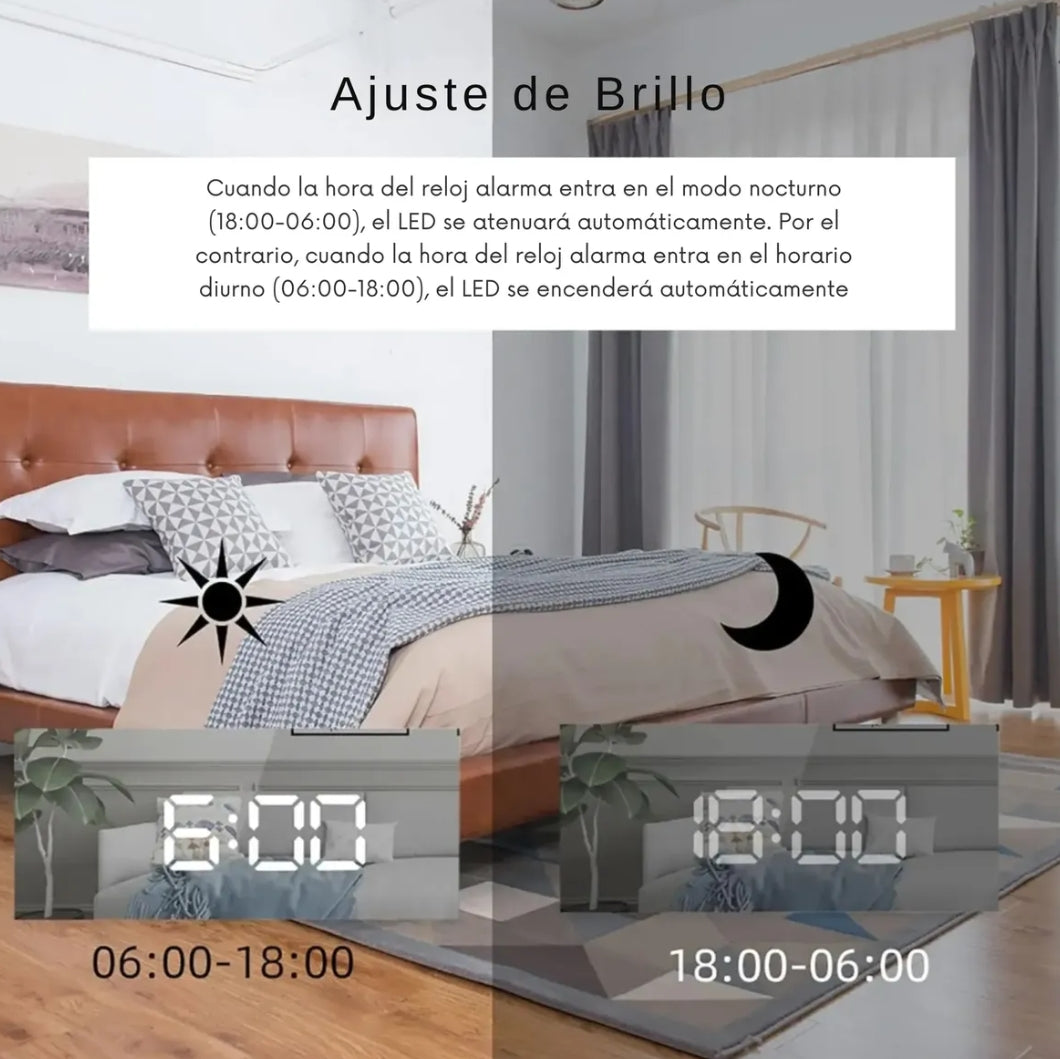 Reloj Despertador Digital Alarma Temperatura Fecha