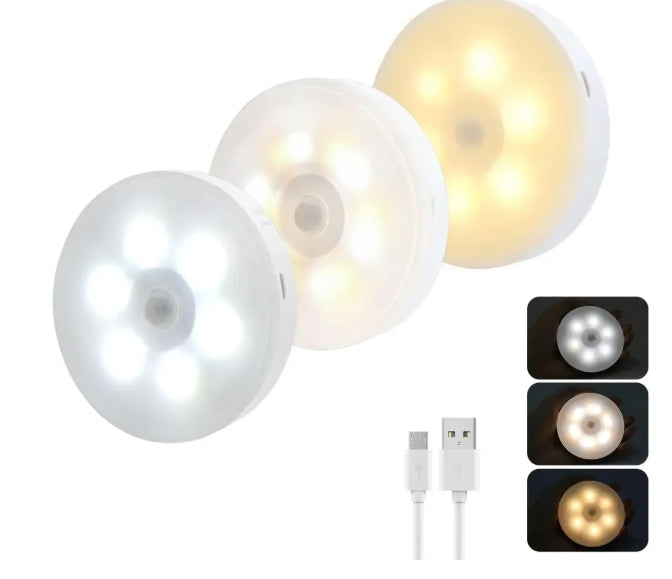 Lampara Led Sensor Movimiento 3und Recargable Usb Gyd-2
