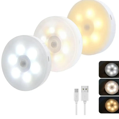 Lampara Led Sensor Movimiento 3und Recargable Usb Gyd-2