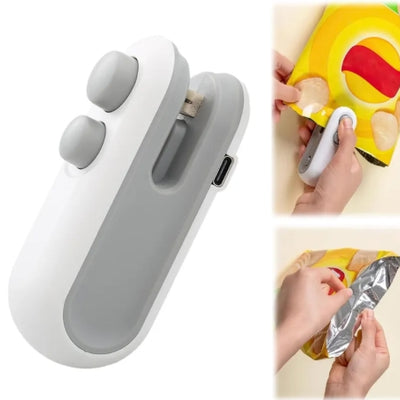 Mini Selladora De Bolsas Plastica Portatil Bateria Magnetica