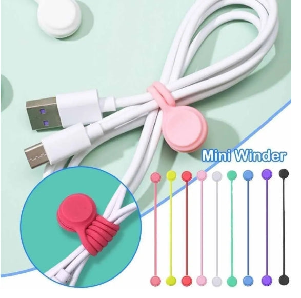 Clips Organizador De Cables Magnetico De Silicon 5 Unidade