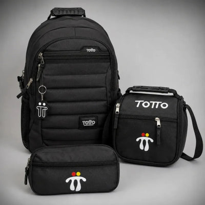Bolso Morral Totto Estudio 30l Deportiva Adulto 3 Piezas