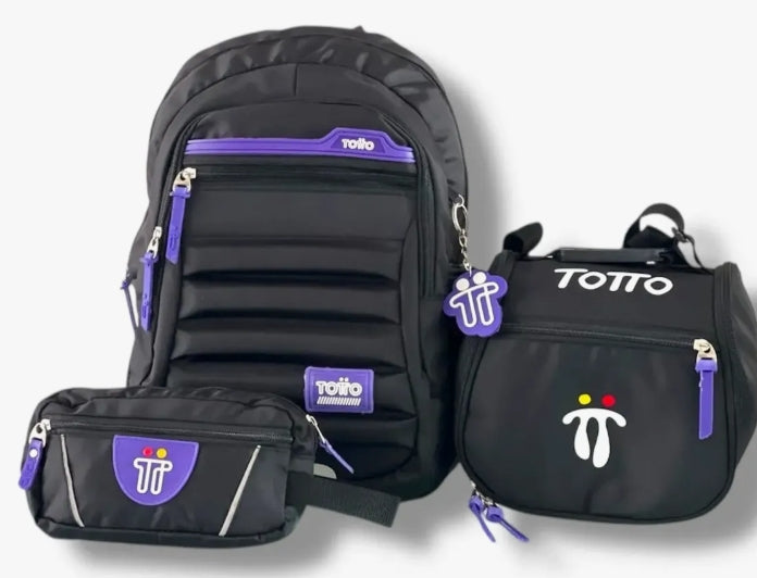 Bolso Morral Totto Estudio 30l Deportiva Adulto 3 Piezas