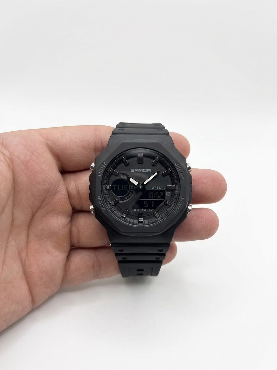 Reloj Sanda 6016 Moda Casual Digital Cuarzo Resistente Agua
