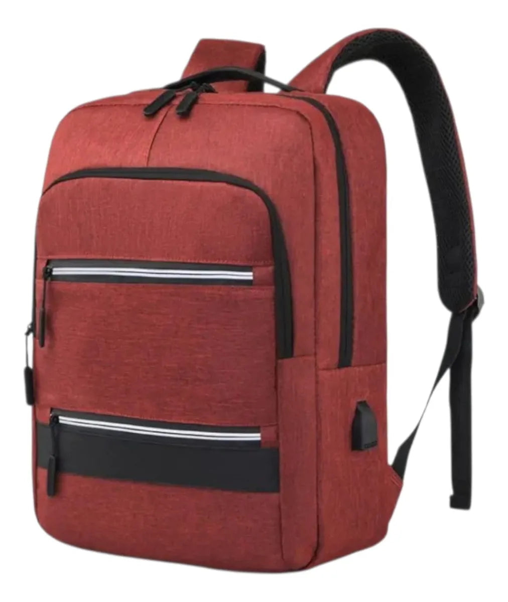 Bolso Morral Mochila Usb Laptop Deportivo Escolar Reforzado