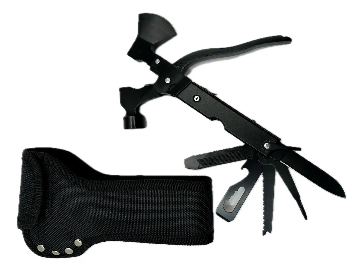 Hacha Martillo Multi Herramienta Táctica Supervivencia Acero