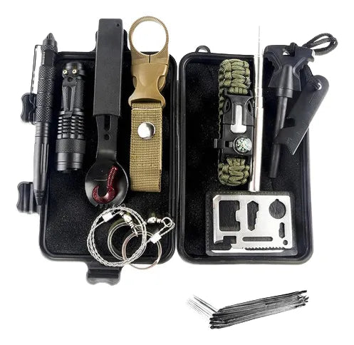 Kit De Supervivencia Táctico Multifuncional 11 En 1 Estuche