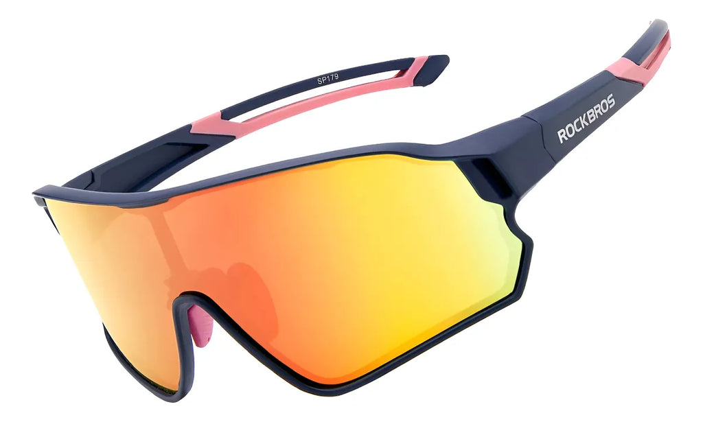 Lentes Rorkbros Ciclismo Polarizados 10134pl Azul/rosado