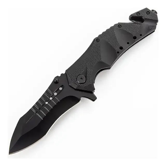 Cuchillo Táctico Plegable Multifunción Caza Acero Inoxidable