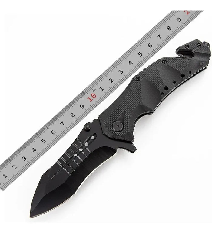 Cuchillo Táctico Plegable Multifunción Caza Acero Inoxidable