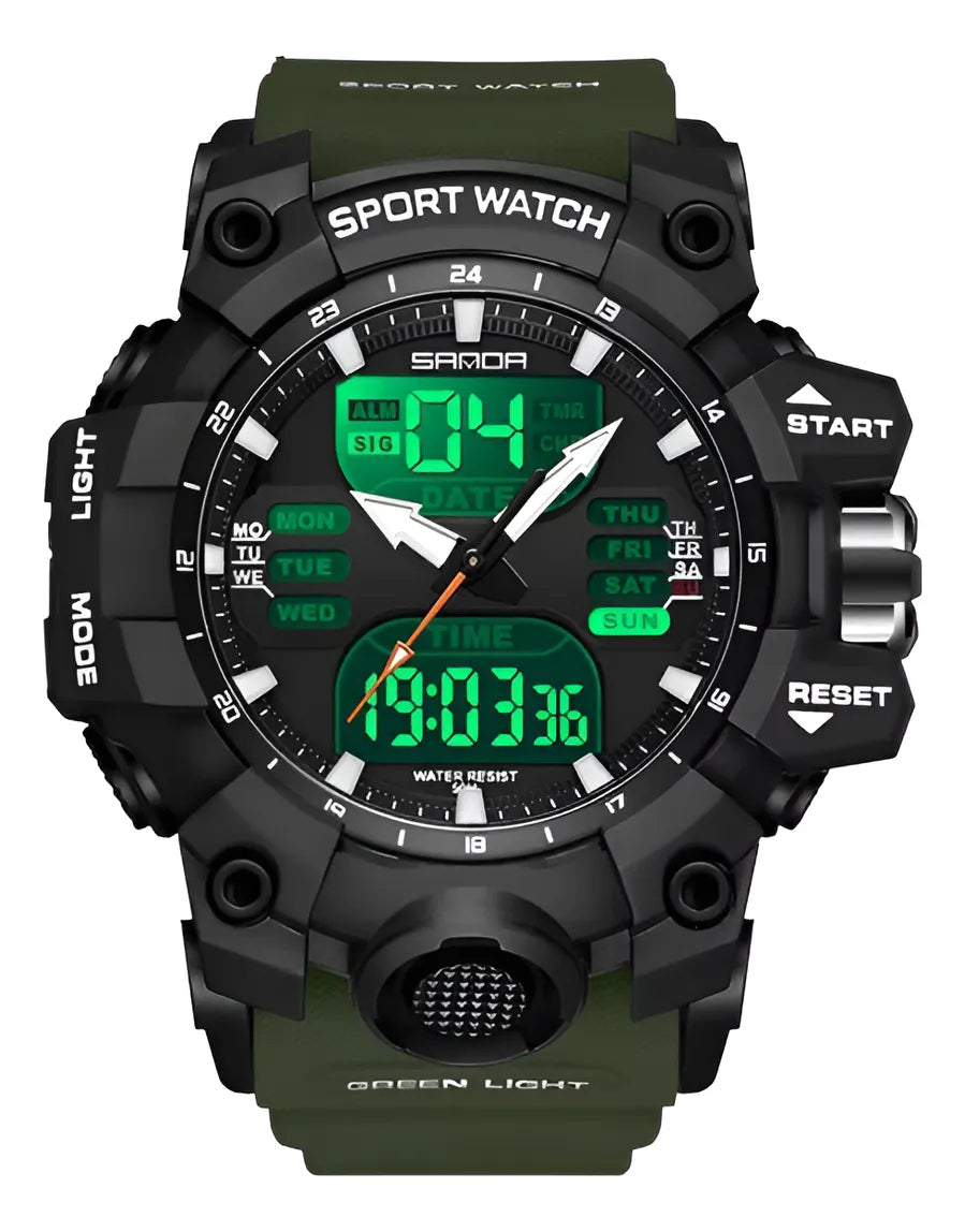 Reloj Táctico Sanda 6126 Militar Multifunció Resistente Agua