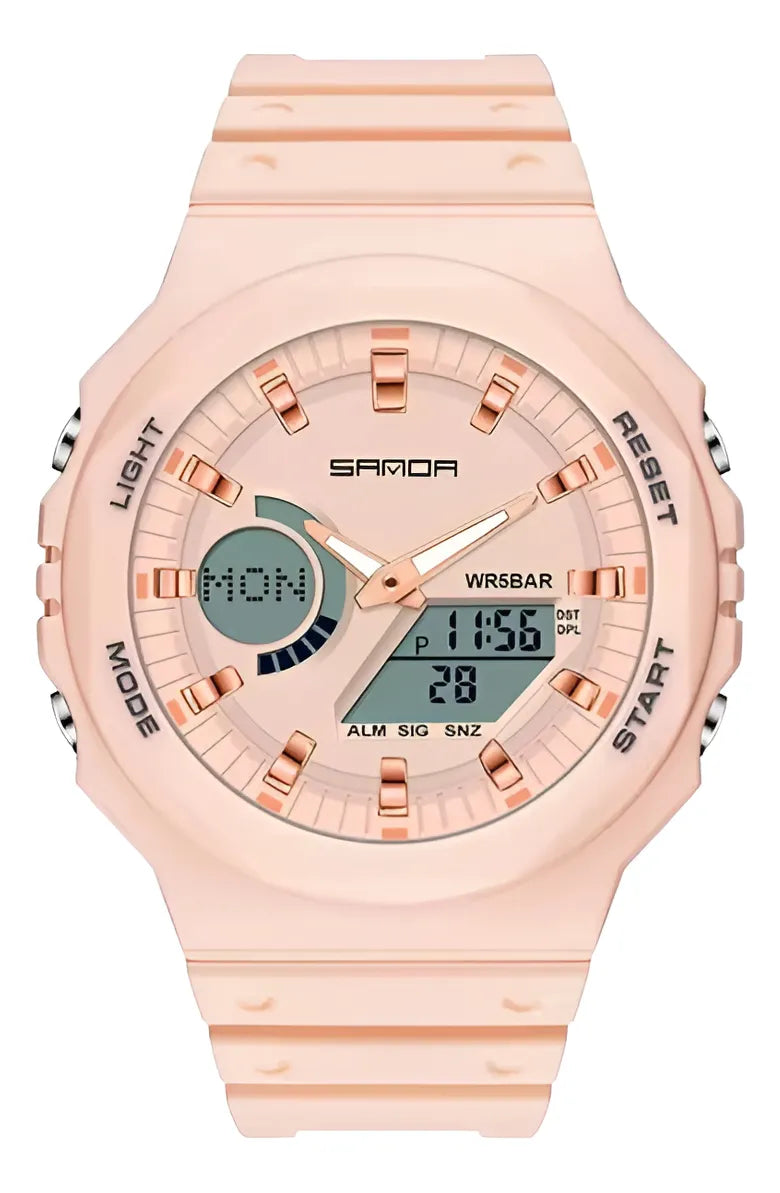 Reloj Sanda 6016 Moda Casual Digital Cuarzo Resistente Agua