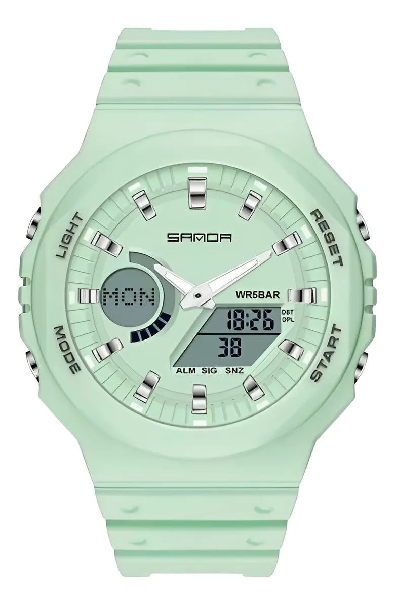 Reloj Sanda 6016 Moda Casual Digital Cuarzo Resistente Agua