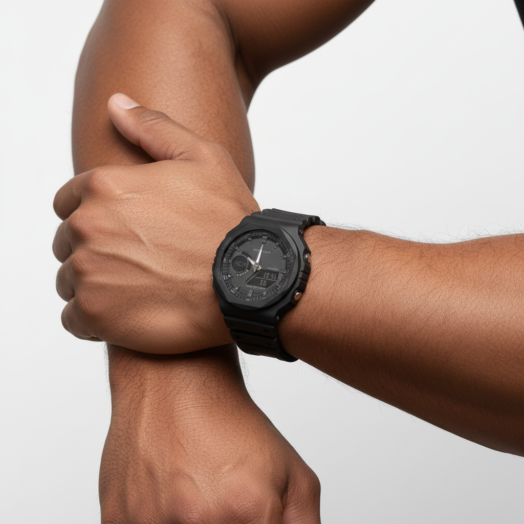 Reloj Sanda en mano masculina robusta